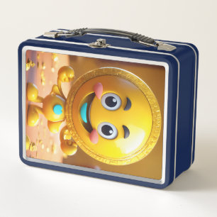 Farbenfrohe Emoji Metal Lunch Box