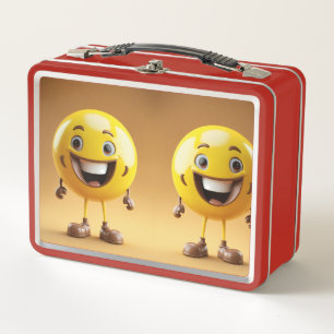 Farbenfrohe Emoji Metal Lunch Box