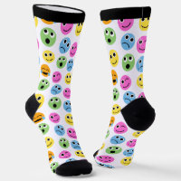 Farbenfrohe Emojis Emoticon Faces Gemusterte Print