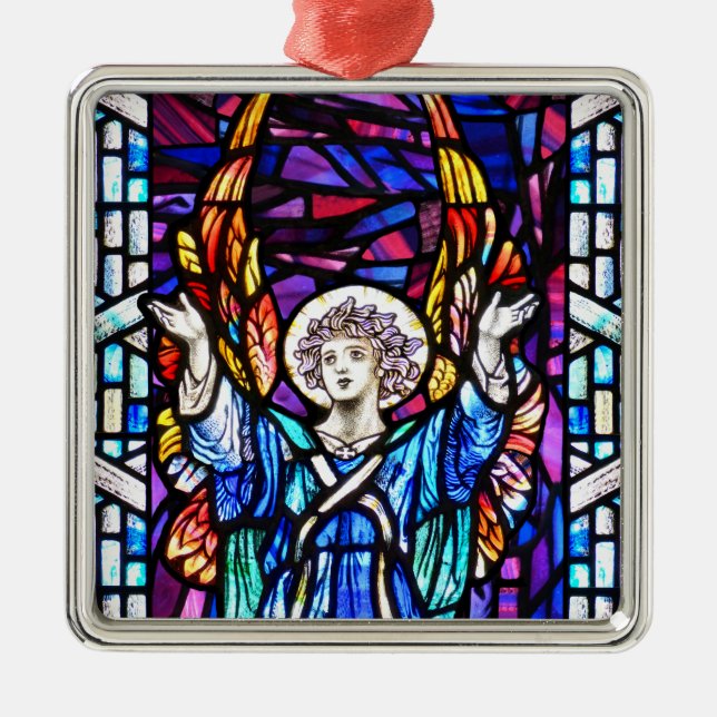 Farbenfrohe Engel-Ornament Ornament Aus Metall (Vorne)