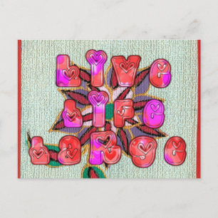 Farbenfrohe Erfahrung Leben Blumenmuster Design Ku Postkarte