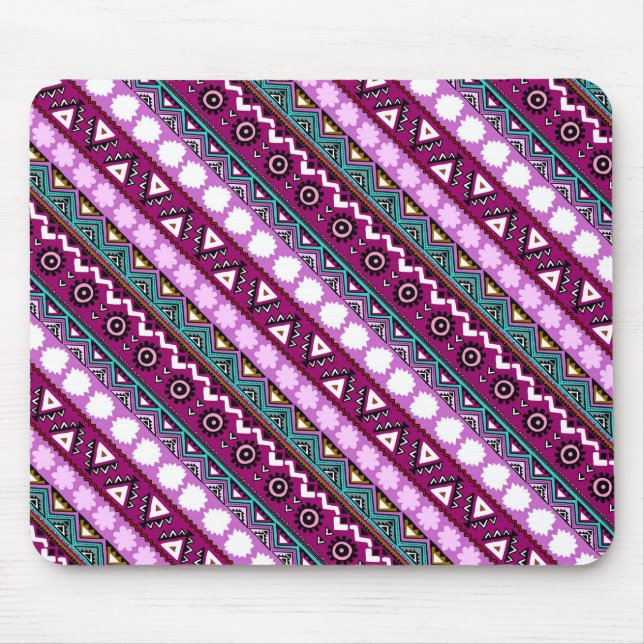 Farbenfrohe ethnische Musterdesign Mousepad (Vorne)