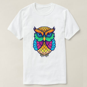 Farbenfrohe Eule T-Shirt