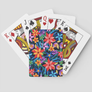 Farbenfrohe Exotik-Muster Spielkarten