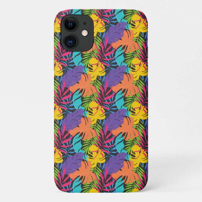 Farbenfrohe exotische Blätter Muster-23190 Case-Mate iPhone Hülle (Rückseite)