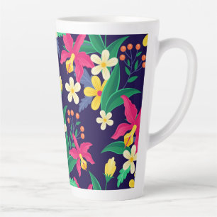 Farbenfrohe exotische Blumenmuster-23021 Milchtasse