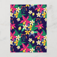 Farbenfrohe exotische Blumenmuster-23021