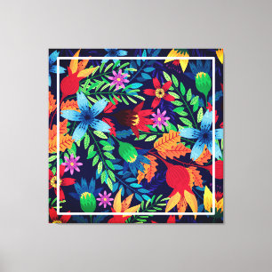Farbenfrohe exotische Blumenmuster-32436 Leinwanddruck