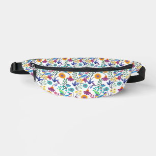 Farbenfrohe, exotische, florale Hintergrundmuster- Bauchtasche