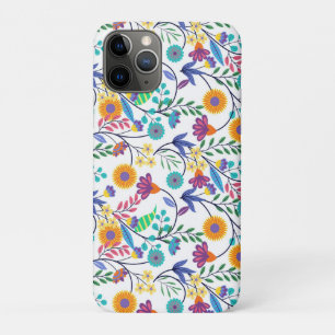 Farbenfrohe, exotische, florale Hintergrundmuster- Case-Mate iPhone Hülle