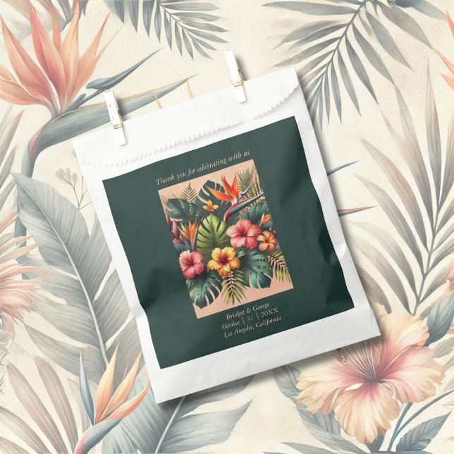 Farbenfrohe exotische hawaiianische Tropenhochzeit Geschenktütchen (Von Creator hochgeladen)