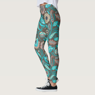 Farbenfrohe exotische Volksmuster Leggings