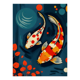 Farbenfrohe, expressionistische Tierart-Poster Poster