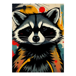 Farbenfrohe, expressionistische Tierart-Poster Poster