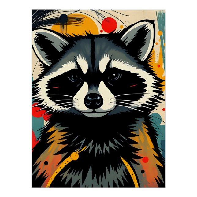 Farbenfrohe, expressionistische Tierart-Poster Poster (Vorderseite)