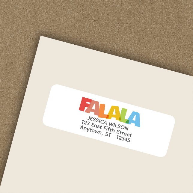 Farbenfrohe FA LA LA Feria Rücksendeadresse (Von Creator hochgeladen)