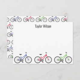 Farbenfrohe Fahrräder Maßgeschneiderte Personalisi Dankeskarte