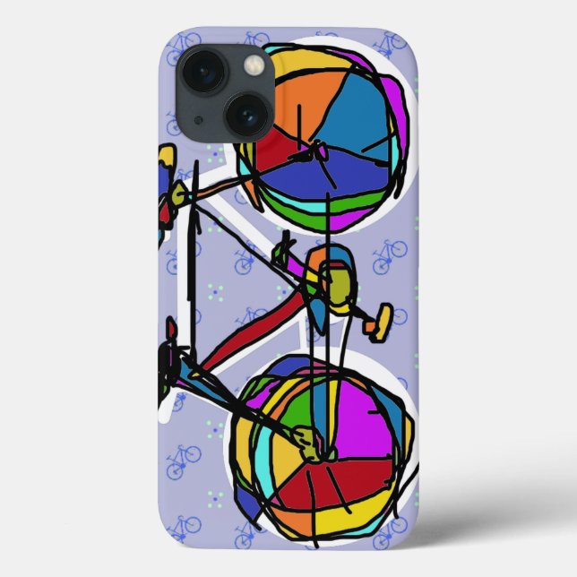 farbenfrohe Fahrradkunst Case-Mate iPhone Hülle (Rückseite)