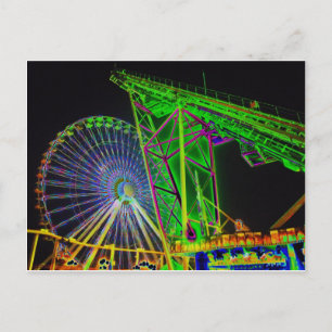 Farbenfrohe Fahrten Postkarte