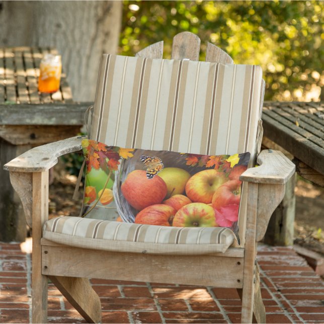 Farbenfrohe Fall Apple Basket Kissen (Stuhl )