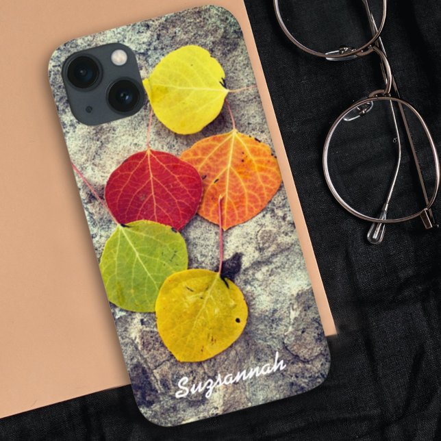 Farbenfrohe Fall Aspen Blätter Foto Personalisiert Case-Mate iPhone Hülle (Von Creator hochgeladen)