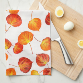Farbenfrohe Fall Quaking Aspen Blätter Papier Napk Geschirrtuch