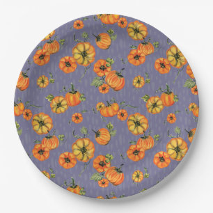Farbenfrohe Fallpumpen Orange/Lila Pappteller