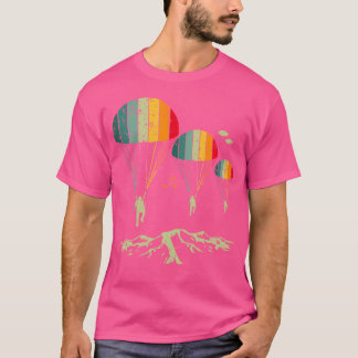 Farbenfrohe Fallschirmspringen für Skydiving Lover T-Shirt
