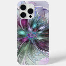 Farbenfrohe Fantasie Abstrakt Modernes Fraktal Blu