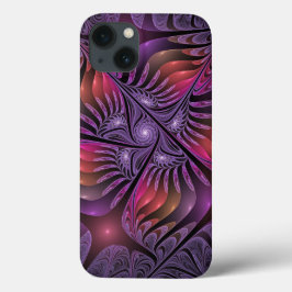 Farbenfrohe Fantasie Abstrakte Trippy Lila Fraktal Case-Mate iPhone Hülle