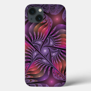 Farbenfrohe Fantasie Abstrakte Trippy Lila Fraktal Case-Mate iPhone Hülle