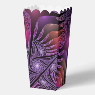 Farbenfrohe Fantasie Abstrakte Trippy Lila Fraktal Geschenkschachtel