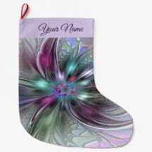 Farbenfrohe Fantasie Abstraktes Fraktal Blume