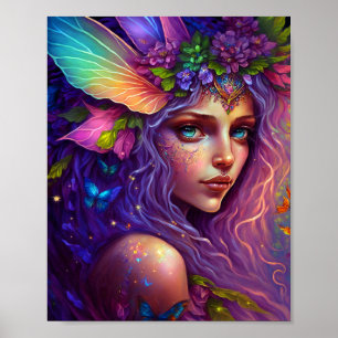 Farbenfrohe Fantasie Art Poster