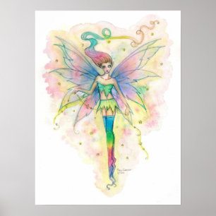 Farbenfrohe Fantasie Kunst, Dichtung und Musik Poster