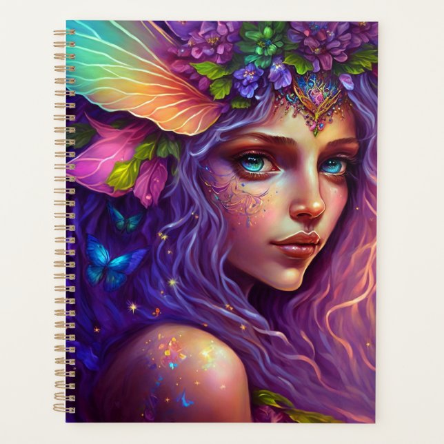 Farbenfrohe Fantasie Kunstplaner Planer (Vorderseite)