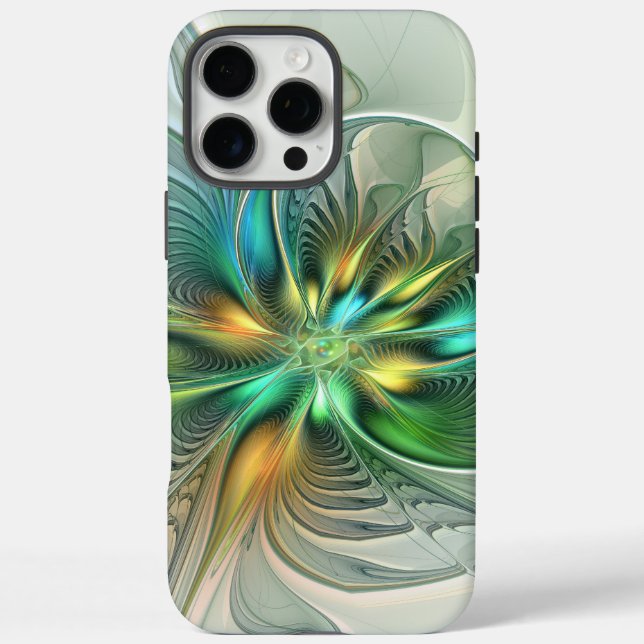 Farbenfrohe Fantasie Moderne Abstrakte Blume Frakt Case-Mate iPhone Hülle (Rückseite)