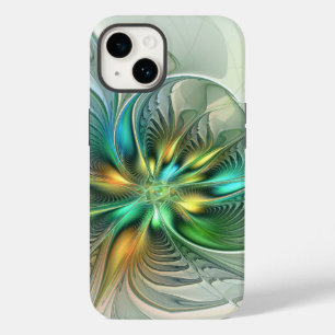 Farbenfrohe Fantasie Moderne Abstrakte Blume Frakt Case-Mate iPhone 14 Hülle