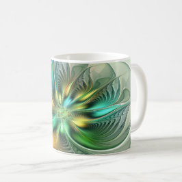 Farbenfrohe Fantasie Moderne Abstrakte Blume Frakt Kaffeetasse