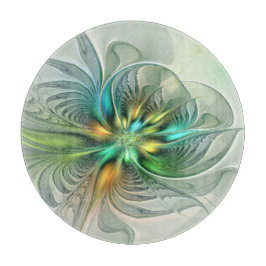 Farbenfrohe Fantasie Moderne Abstrakte Blume Frakt Schneidebrett