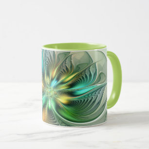 Farbenfrohe Fantasie Moderne Abstrakte Blume Frakt Tasse