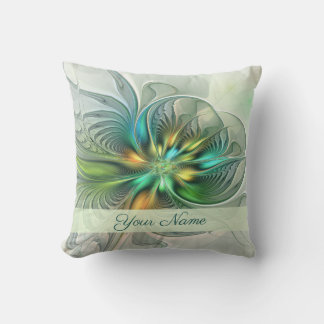 Farbenfrohe Fantasie Moderne Abstrakte Kunst Blume Kissen