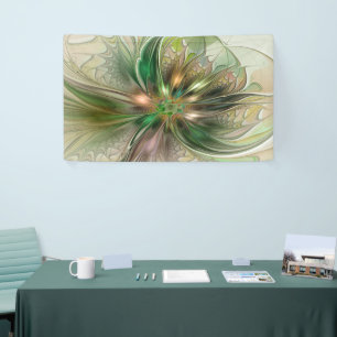 Farbenfrohe Fantasie Modernes Abstraktes Fraktal B Banner