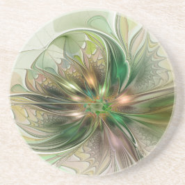 Farbenfrohe Fantasie Modernes Abstraktes Fraktal B Getränkeuntersetzer