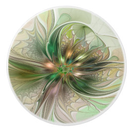 Farbenfrohe Fantasie Modernes Abstraktes Fraktal Keramikknauf