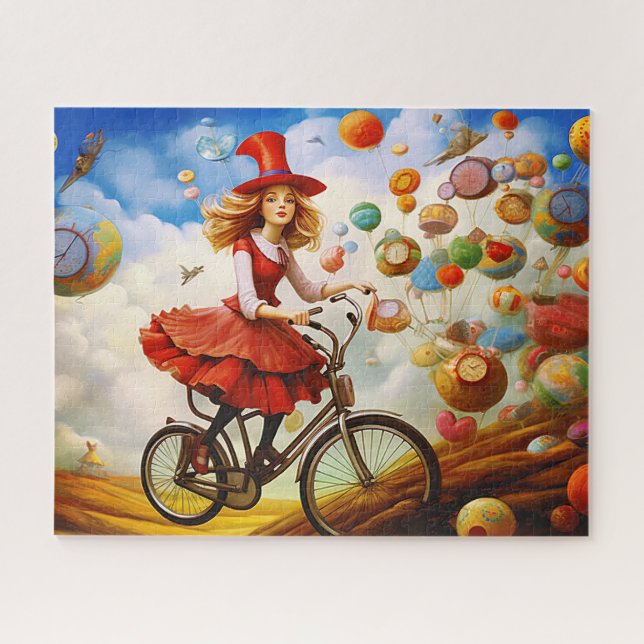 Farbenfrohe Fantasiewelt Giro del Malcantone Puzzle (Horizontal)