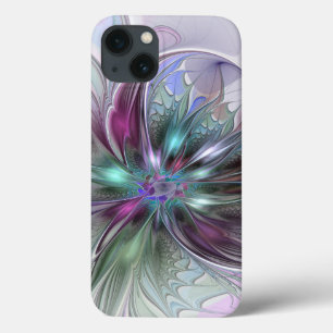 Farbenfrohe Fantasy Abstrakt Moderne Fraktal-Blume Case-Mate iPhone Hülle