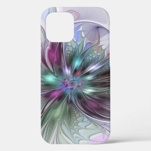 Farbenfrohe Fantasy Abstrakt Moderne Fraktal-Blume Case-Mate iPhone Hülle