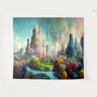 Farbenfrohe Fantasy Alien Naturlandschaft