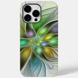 Farbenfrohe Fantasy-Blume Modernes Abstraktes Frak Case-Mate iPhone 14 Pro Max Hülle